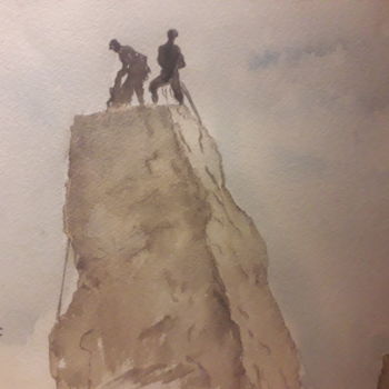 Painting titled ""Tim on the top"" by Vermeille, Original Artwork, Watercolor