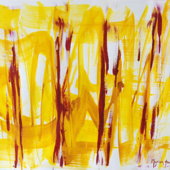 Peinture intitulée "Vers Illiers 1" par Myriam Amoros, Œuvre d'art originale, Encre