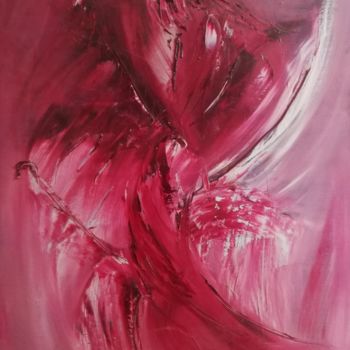 Painting titled "Regarde" by Myriam Briot, Original Artwork, Oil