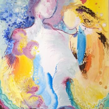 Pittura intitolato "GEMEAUX" da Myriam Fischer, Opera d'arte originale, Olio