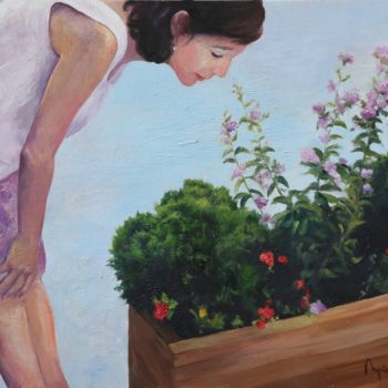Painting titled "primavera" by Myriam Lucas, Original Artwork, Oil