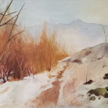 Peinture intitulée "Yelmo nevado" par Myriam Lucas, Œuvre d'art originale, Huile