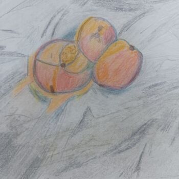 Drawing titled "Nature morte" by Myriam Rouffiange, Original Artwork, Pencil