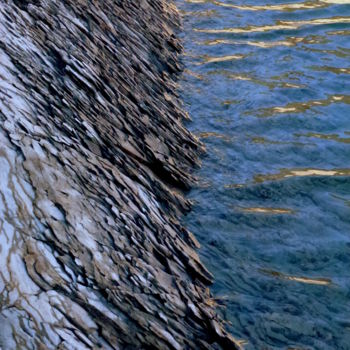Photographie intitulée "schistes plongeant…" par Myriam Wetzstein, Œuvre d'art originale, Photographie numérique Monté sur A…