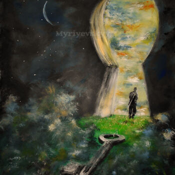 Malarstwo zatytułowany „On the way home ( C…” autorstwa Myriyevskyyartstudio, Oryginalna praca, Akryl