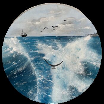 Картина под названием "Sea walk" - Myroslava Denysyuk, Подлинное произведение искусства, Масло