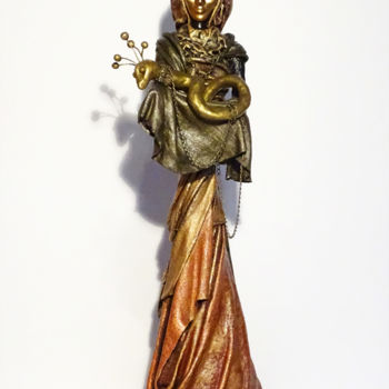 Skulptur mit dem Titel "Zusammengehörigkeit…" von Myrthyra, Original-Kunstwerk
