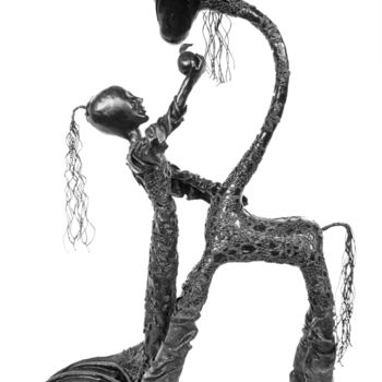 Skulptur mit dem Titel "Vertrauen" von Myrthyra, Original-Kunstwerk, Gips