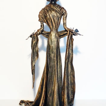 Escultura intitulada "Frau mit Schmetterl…" por Myrthyra, Obras de arte originais, Gesso