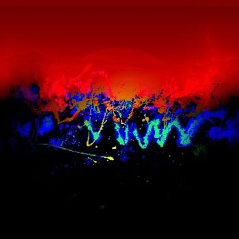 Arts numériques intitulée "la-nuit-des-volcans" par Mysane, Œuvre d'art originale, Peinture numérique