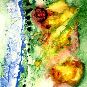 Peinture intitulée "fleurs-de-mer" par Mysane, Œuvre d'art originale