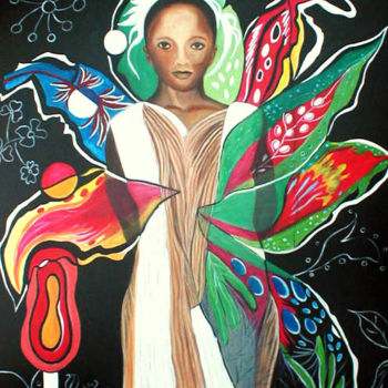 Painting titled "afrique-multiple" by Mysane, Original Artwork, Acrylic