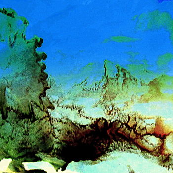 Arts numériques intitulée "Brume en-montagne" par Mysane, Œuvre d'art originale, Peinture numérique