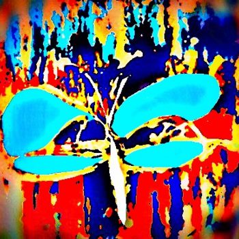 Arts numériques intitulée "les-ailes-bleues.jpg" par Mysane, Œuvre d'art originale, Peinture numérique
