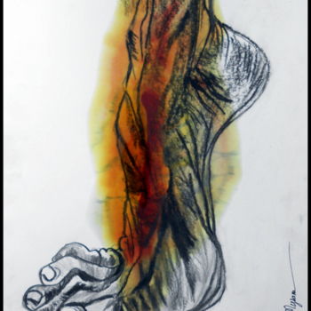 Disegno intitolato "la-herida" da Mysane, Opera d'arte originale, Altro