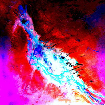 Digitale Kunst mit dem Titel "En feu" von Mysane, Original-Kunstwerk, Digitale Malerei