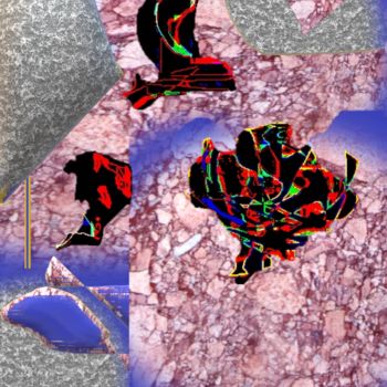 Цифровое искусство под названием "mineral-floral" - Mysane, Подлинное произведение искусства, Цифровая живопись