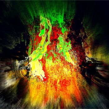 Arts numériques intitulée "Et  la montagne se…" par Mysane, Œuvre d'art originale, Peinture numérique