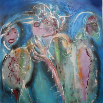 Peinture intitulée "indifférence" par Mysane, Œuvre d'art originale, Acrylique