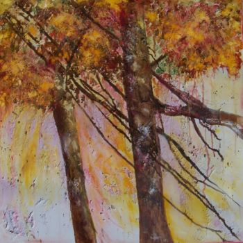 Peinture intitulée "pluie-d-automne.jpg" par Mysane, Œuvre d'art originale, Autre
