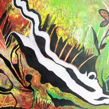 Painting titled "file-a-travers-les-…" by Mysane, Original Artwork, Acrylic