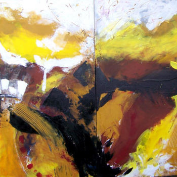 Peinture intitulée "Abstraction (diptyq…" par Mysane, Œuvre d'art originale, Acrylique