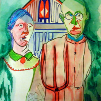 Zeichnungen mit dem Titel "american-gothic-d-a…" von Mysane, Original-Kunstwerk, Andere