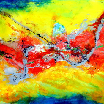 Pintura titulada "tectonique" por Mysane, Obra de arte original, Otro