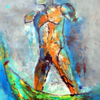 Painting titled "el-pescador" by Mysane, Original Artwork, Other