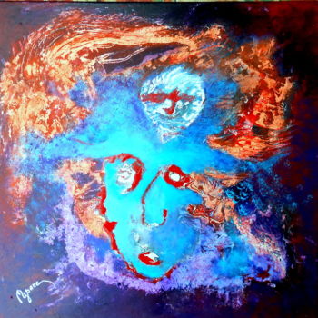 Pittura intitolato "le-coeur-de-mon-ame…" da Mysane, Opera d'arte originale, Altro