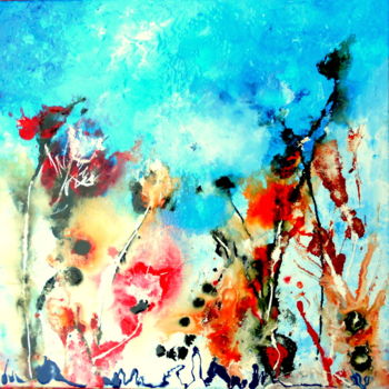 Peinture intitulée "un-coin-de-ciel-ble…" par Mysane, Œuvre d'art originale, Autre