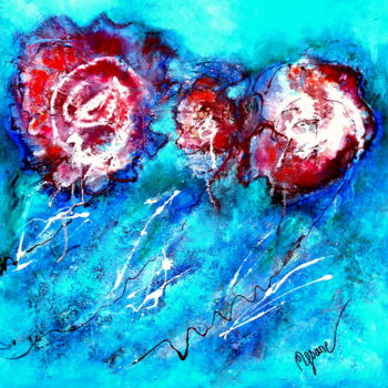 Pintura intitulada "l'esrit des fleurs" por Mysane, Obras de arte originais, Outro