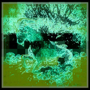 Digitale Kunst mit dem Titel "au-jardin-des-merve…" von Mysane, Original-Kunstwerk, Digitale Malerei