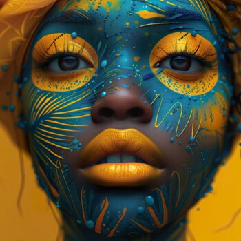 Arts numériques intitulée "African Vibes" par Mysti Kali, Œuvre d'art originale, Image générée par l'IA