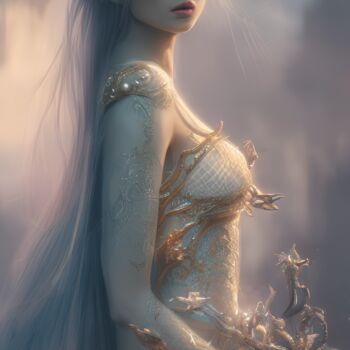 Digital Arts titled "A Royal Woman" by Mystic Muse, Original Artwork, AI generated image