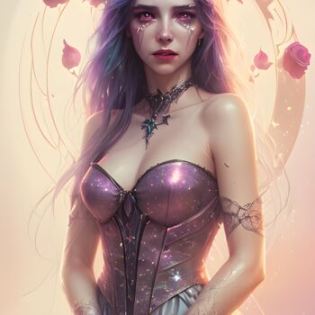 "Magical Woman in Art" başlıklı Dijital Sanat Mystic Muse tarafından, Orijinal sanat, AI tarafından oluşturulan görüntü