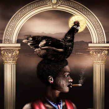 Arte digitale intitolato "Erzuli Dantor" da Mystifrican, Opera d'arte originale, Lavoro digitale 2D