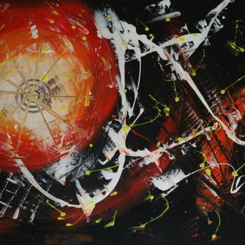 Malerei mit dem Titel "Inferno" von N.A. Dietzen, Original-Kunstwerk