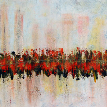 Peinture intitulée "Fire wall" par N.A. Dietzen, Œuvre d'art originale