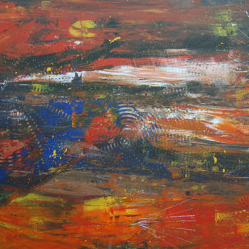 Malerei mit dem Titel "Universum des Geist…" von N.A. Dietzen, Original-Kunstwerk, Acryl