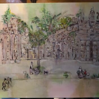 Peinture intitulée "Le Palais Idéal du…" par N-J Gomiéro, Œuvre d'art originale, Acrylique Monté sur Châssis en bois