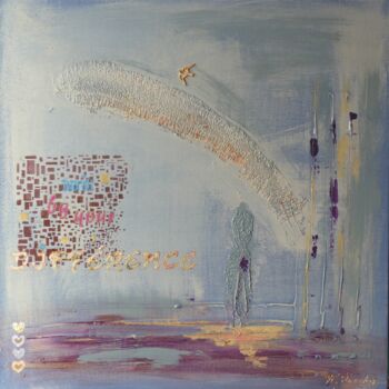 Картина под названием "Inspire (série intu…" - N.Landry, Подлинное произведение искусства, Акрил Установлен на Деревянная ра…