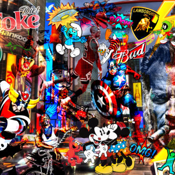 Pintura intitulada "Crazy times" por N Nathan, Obras de arte originais, Pintura digital