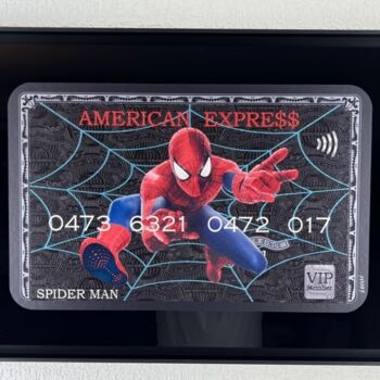 Картина под названием "Amex spiderman" - N Nathan, Подлинное произведение искусства, Цифровая живопись