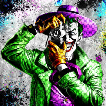 Peinture intitulée "Joker Clic Art" par N Nathan, Œuvre d'art originale, Peinture numérique