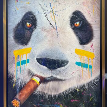 Pittura intitolato "Panda Club" da N Nathan, Opera d'arte originale, Pittura digitale