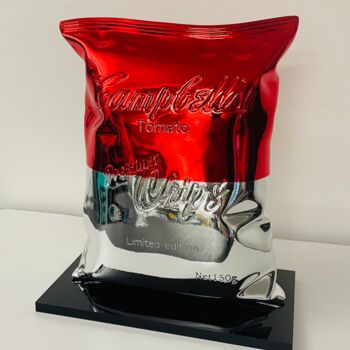 Sculpture titled "Amazing chips RED" by N Nathan, Original Artwork, Resin