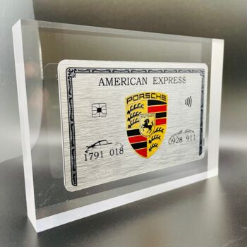 Escultura intitulada "Plexi Card Porsche" por N Nathan, Obras de arte originais, Pintura digital