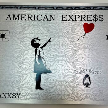 Pintura intitulada "AMEX BANKSY Medium" por N Nathan, Obras de arte originais, Pintura digital