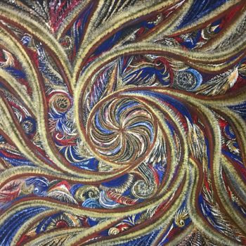 Painting titled "Vortex" by Nacéra Oussad, Original Artwork, Acrylic